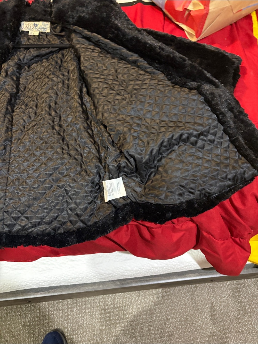 Jolt Black Plush Teddy Jacket good condition! Size Large nice - Picture 13 of 16
